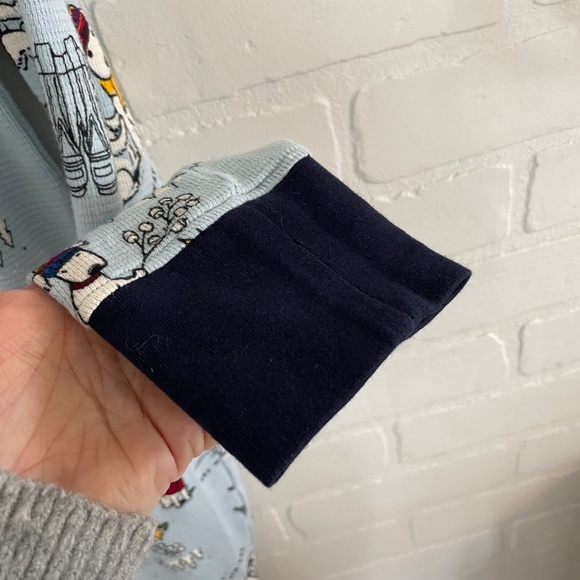 L.L. Bean Women’s Ski Underwear Pajama One piece Novelty print Waffle Blue M - Picture 6 of 14